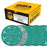 400 Grit 6" Green Film Sanding Discs, 49-Hole Pattern, Box of 50 - Heavy-Duty Dustless Hook & Loop Backing Sandpaper for DA & Random Orbital Sanders, Sand Auto Paint, Wood Furniture