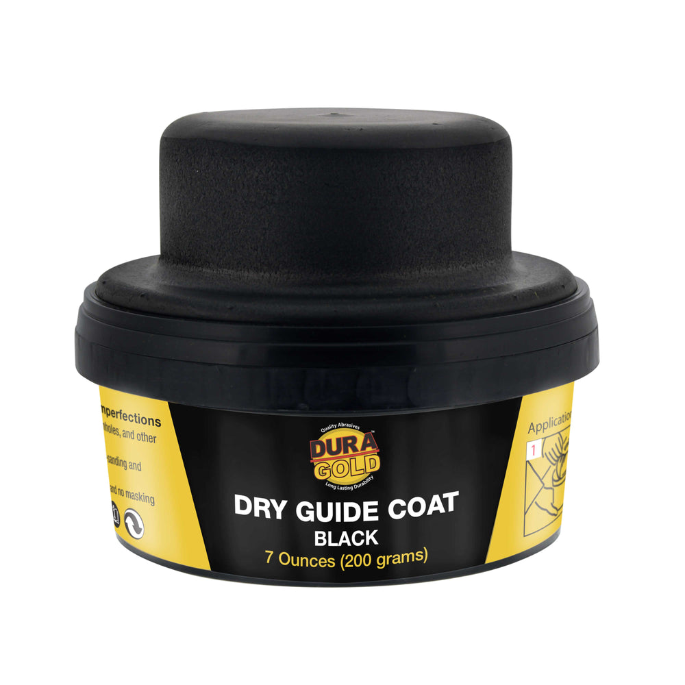 Dura-Gold Premium Black Dry Guide Coat Kit, 7 Ounces (200 Grams) - Powder that Instantly Highlights Auto Bodyshop Repair Surface Imperfections Defects