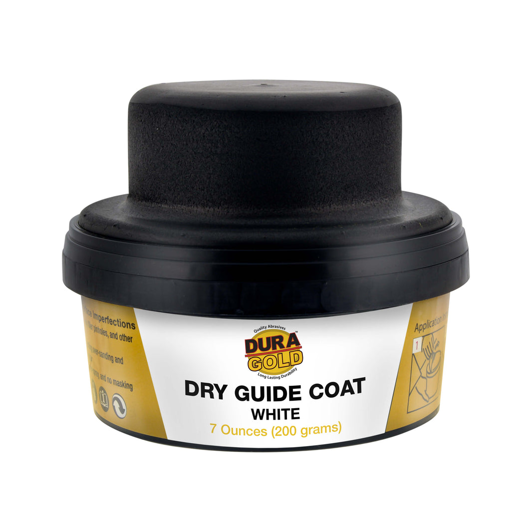 Premium White Dry Guide Coat Kit, 7 Ounces (200 Grams) - Powder that Instantly Highlights Auto Bodyshop Repair Surface Imperfections, Defects