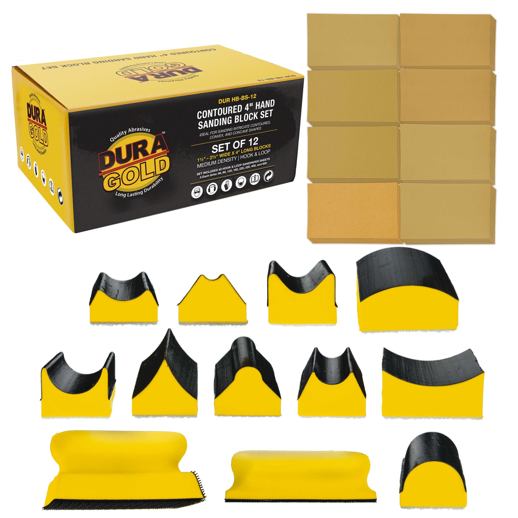 Dura-Gold 6" Sanding Discs - 80 Grit, Hook & Loop DA Backing Plate
