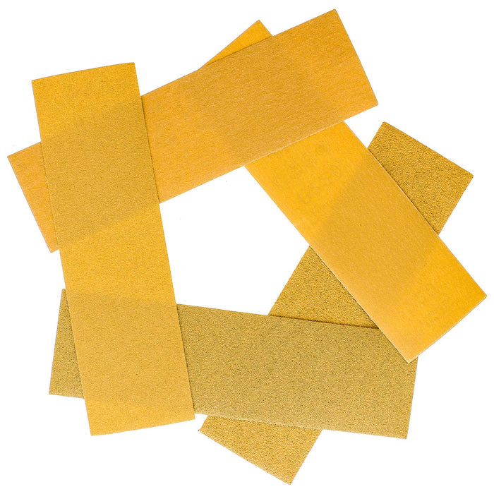 Variety Grit Pack - (60,80,120,150,220) - Hand Sanding Sandpaper Sheets Hook & Loop 9" x 2-2/3" - Box of 25