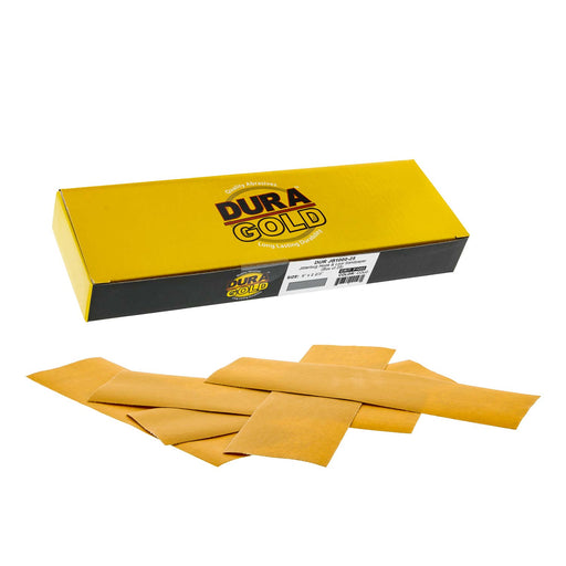 1000 Grit - Gold - Hand Sanding Sandpaper Sheets Hook & Loop 9" x 2-2/3" - Box of 25