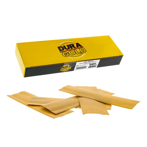 600 Grit - Gold - Hand Sanding Sandpaper Sheets Hook & Loop 9" x 2-2/3" - Box of 25