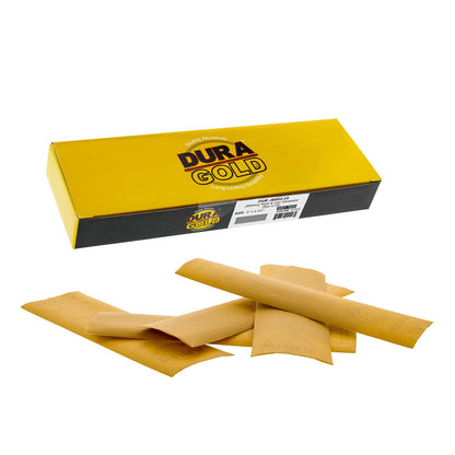 800 Grit - Gold - Hand Sanding Sandpaper Sheets Hook & Loop 9" x 2-2/3" - Box of 25