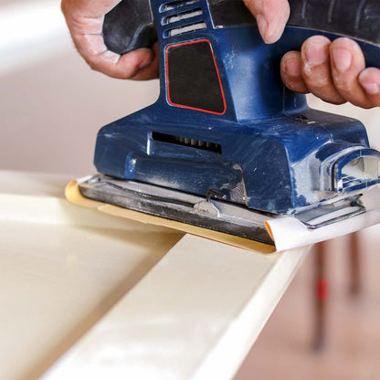 800 Grit - Gold - Hand Sanding Sandpaper Sheets Hook & Loop 9" x 2-2/3" - Box of 25