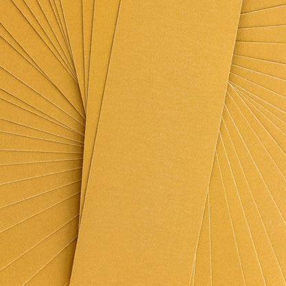 220 Grit - Gold - Longboard Sheets 2-3/4" wide by 16-1/2" long - PSA Self Adhesive Stickyback Sandpaper - Box of 20
