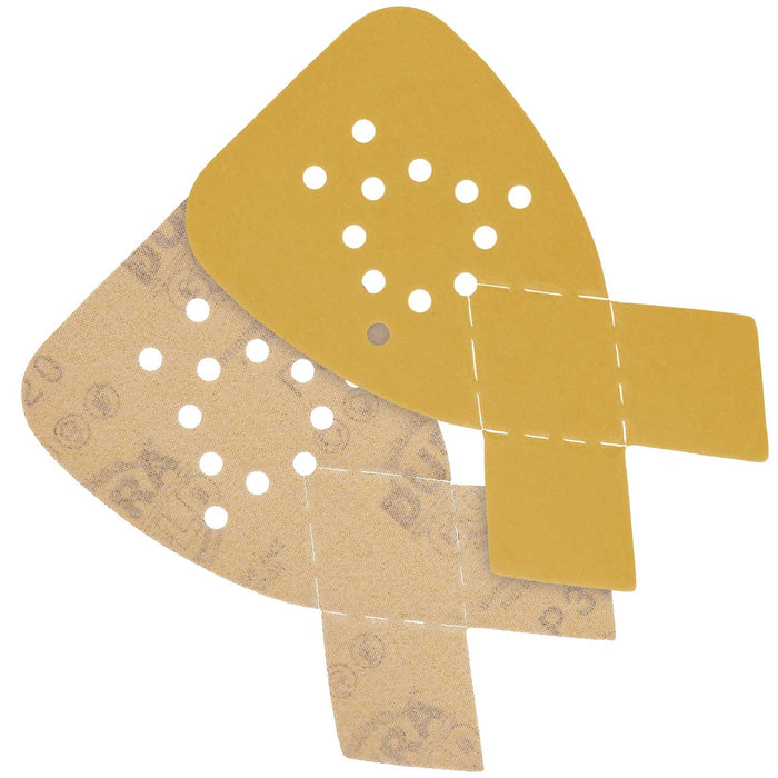 320 Grit - 12-Hole Pattern Hook & Loop Sanding Sheets for Mouse Sanders - Box of 24