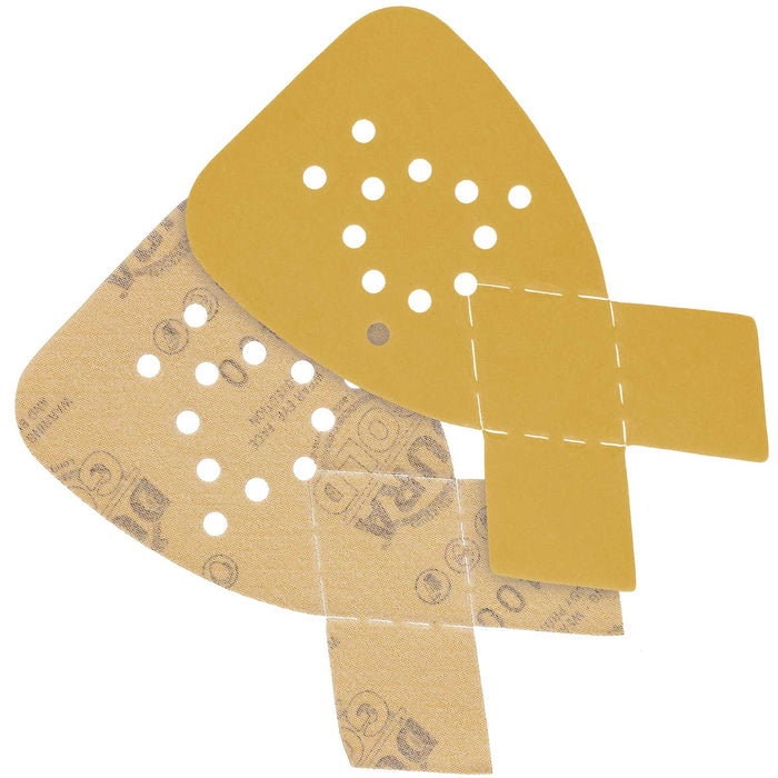 400 Grit - 12-Hole Pattern Hook & Loop Sanding Sheets for Mouse Sanders - Box of 24