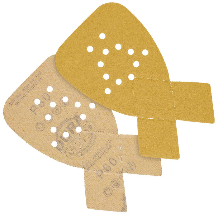 60 Grit - 12-Hole Pattern Hook & Loop Sanding Sheets for Mouse Sanders - Box of 24