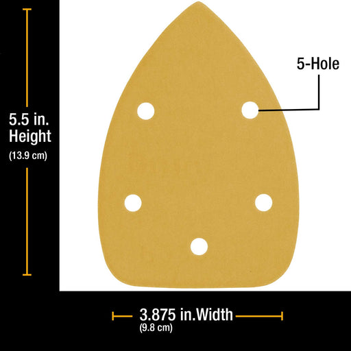 Variety Grit Pack - (60,80,120,220,320,400) 5-Hole Pattern Hook & Loop Sanding Sheets for Mouse Sanders - Box of 48