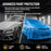 12' x 400' Pure Blue Protective Masking Film Cover - Overspray Paintable Sheeting Roll, Painters Plastic (10 Micron, .4 Mil) - Plastic Painting Protection for Auto & Household Paint Covering