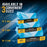 12' x 400' Pure Blue Protective Masking Film Cover - Overspray Paintable Sheeting Roll, Painters Plastic (10 Micron, .4 Mil) - Plastic Painting Protection for Auto & Household Paint Covering