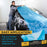 16' x 350' Roll of Pure Blue Premium Overspray Paintable Plastic Sheeting - 10 Micron, 0.4 Mil, Protective Masking Film Cover, Auto Painting