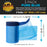 22" x 65' Pure Blue Pre-Taped Masking Film, (3 Pack) Painters Plastic Roll (0.4 Mil), Pull Down Drop Sheet, Pre-Taped Plastic Sheeting for Painting Protection on Auto, Walls, Furniture