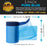 22" Wide x 65' Long Roll of Pure Blue Pre-Taped Masking Film, 3 Pack - Overspray Paintable Plastic Protective Sheeting, Pull Down Drop Sheet