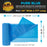 24" x 177' Pure Blue Pre-Folded Masking Film - Painters Plastic Roll (0.4 Mil) Pull Down Drop Sheet, Pre-Folded Plastic Sheeting for Painting Protection on Auto, Walls, Furniture