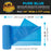 24" Wide x 177' Long Roll Pure Blue Pre-Folded Masking Film, Overspray Paintable Plastic Protective Sheeting, Pull Down Drop Sheet, Painting