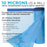 43" x 65' Pure Blue Pre-Taped Masking Film, (3 Pack) Painters Plastic Roll (0.4 Mil), Pull Down Drop Sheet, Pre-Taped Plastic Sheeting for Painting Protection on Auto, Walls, Furniture