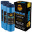 43" x 65' Pure Blue Pre-Taped Masking Film, (3 Pack) Painters Plastic Roll (0.4 Mil), Pull Down Drop Sheet, Pre-Taped Plastic Sheeting for Painting Protection on Auto, Walls, Furniture