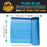 43" Wide x 65' Long Roll Pure Blue Pre-Taped Masking Film, Pre-Folded Overspray Paintable Plastic Protective Sheeting, Pull Down Drop Sheet