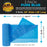 48" Wide x 88' Long Roll of Pure Blue Pre-Folded Masking Film, 3 Pack - Overspray Paintable Plastic Protective Sheeting, Pull Down Drop Sheet