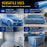 71" x 65' Pure Blue Pre-Taped Masking Film - Painters Plastic Roll (0.4 Mil) Pull Down Drop Sheet, Pre-Taped Plastic Sheeting for Painting Protection on Auto, Walls, Furniture
