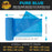 Pure Blue Pre-Folded Masking Film, 4 Roll Variety Pack 24" 48" 72" 95", Overspray Paintable Plastic Protective Sheeting, Pull Down Drop Sheet