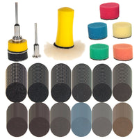191-Piece 1" Micro Sanding & Polishing Set - Includes 180 Sandpaper Discs, 12 Grits From 60 to 10,000, Polishing Pads, Backing Plate