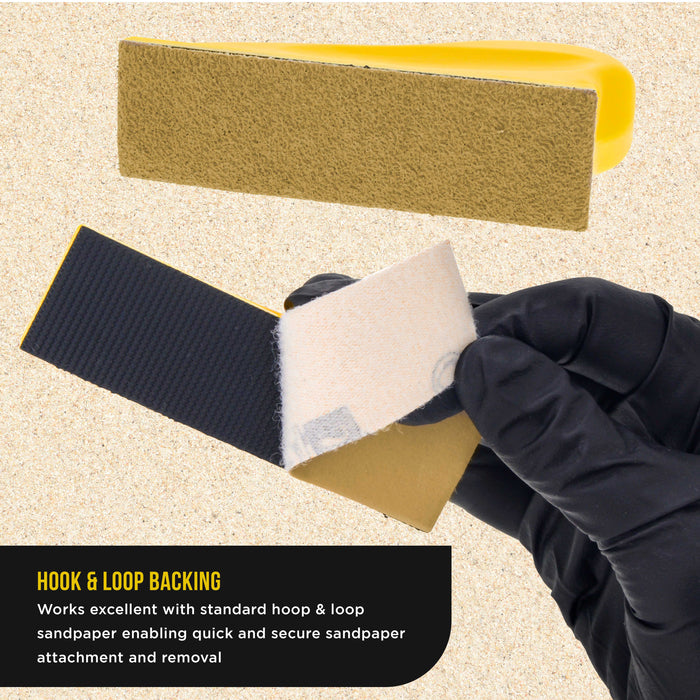 Premium 1" x 4" Gold Sandpaper Micro Sheets, 1000 Grit (Box of 45) - Hook & Loop Backing, Wood Furniture Woodworking - Hand Micro Sanding Blocks