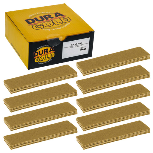 Premium 1" x 4" Gold Sandpaper Micro Sheets, 80 Grit (Box of 45) - Hook & Loop Backing, Wood Furniture Woodworking - Hand Micro Sanding Blocks
