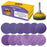 Premium 2" Purple Film Ceramic Sanding Discs, 36 Disc Variety Pack, Grits 40, 60, 80, 120, 220, 320, 400, 600, 800, 1000, 1500, 2000 - Hook & Loop Sandpaper & Drill Backing Plate - Auto Wood