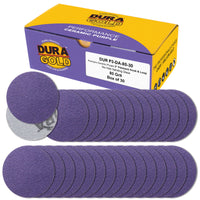Premium 80 Grit 3" Purple Film Ceramic Sanding Discs, Box of 30 - Hook & Loop Backing Sandpaper for DA Sander, Drill, Grinder, Rotary Tool