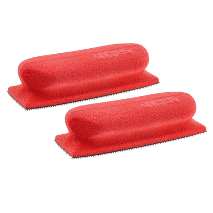 Pro Series Rectangle 5" x 1-3/4" Hand Sanding Block Base Handle with Hook & Loop Backing, 2 Pack - Attach Pad to Contoured 5" Sanding Blocks