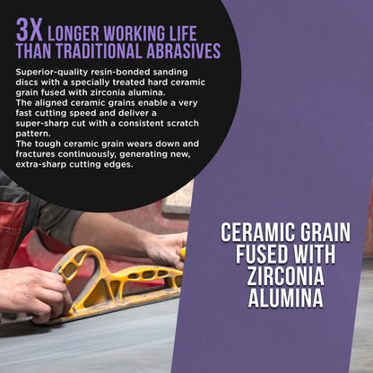 Premium 1000 Grit PSA Purple Film Ceramic Longboard Sandpaper, 2-3/4" Wide Continuous 20 Yard Roll - Self Adhesive Stickyback for Auto & Wood Air File Long Board Sanders, Hand Sanding Blocks