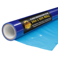 Floor Protection Film, 24-inch x 50-foot Roll, Clear Plastic Floor Protector, Self-Adhesive Plastic Floor Protection from Foot Traffic, Paint Spills, Dust, Construction, Moving