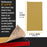 Premium 5" x 2.75" Gold Sandpaper Sheets, 120 Grit (Box of 40) - Hook & Loop Backing, Wood Furniture Woodworking, Auto Paint - For Palm Sanders, Clip-On, Hand Sanding Blocks