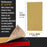 Premium 5" x 2.75" Gold Sandpaper Sheets, 320 Grit (Box of 40) - Hook & Loop Backing, Wood Furniture Woodworking, Auto Paint - For Palm Sanders, Clip-On, Hand Sanding Blocks