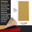 Premium 5" x 2.75" Gold Sandpaper Sheets, 80 Grit (Box of 40) - Hook & Loop Backing, Wood Furniture Woodworking, Auto Paint - For Palm Sanders, Clip-On, Hand Sanding Blocks