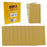 Premium 5" x 2.75" Gold Sandpaper Sheets, 80 Grit (Box of 40) - Hook & Loop Backing, Wood Furniture Woodworking, Auto Paint - For Palm Sanders, Clip-On, Hand Sanding Blocks