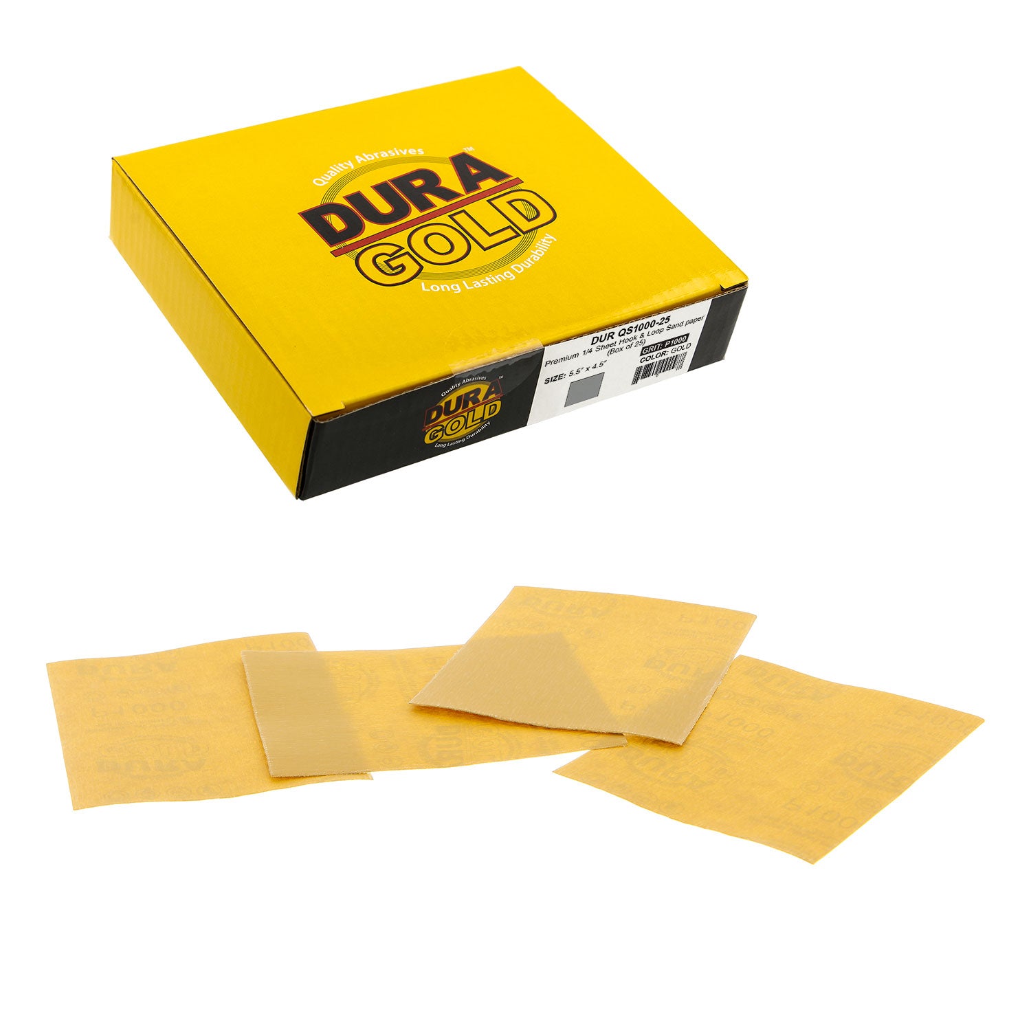 800 Grit Gold Hook & Loop Sanding Discs For DA Sanders - 6 Inch, No Hole, 50 Per Box