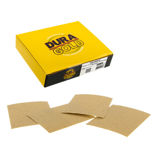 80 Grit - 1/4 Sheet Hook & Loop Sandpaper 5.5" x 4.5" - For Automotive & Wookworking Palm Sanders - Box of 25