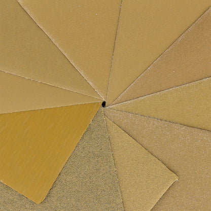 Variety Grit Pack - (80,120,150,220,240,320,400,600,800,1000) - 1/4 Sheet Hook & Loop Sandpaper 5.5" x 4.5" - Box of 40