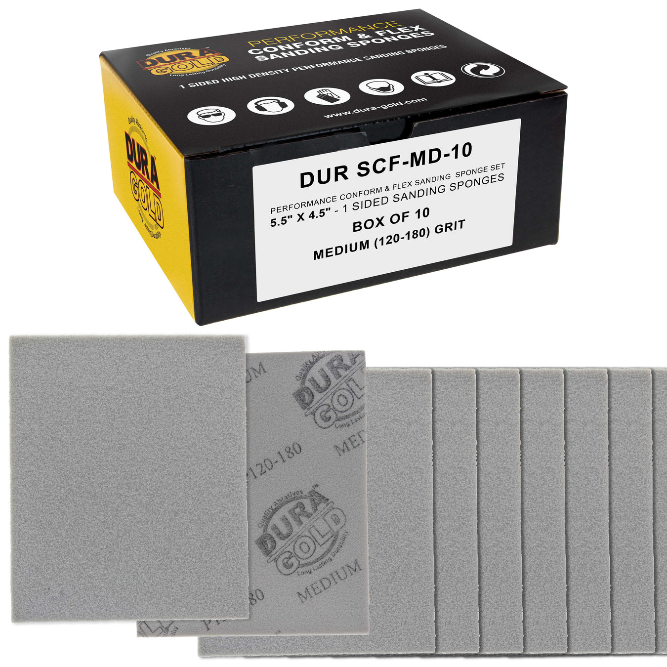 Sanding Sponges Single Sided 5.5" x 4.5"