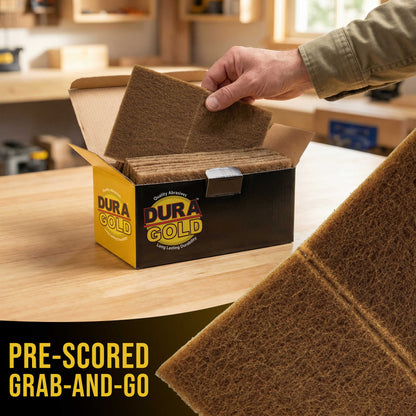 Premium 6" x 9" Gold Coarse Scuff Pads, Box of 10 - Scuffing, Sanding, Paint Primer Prep Adhesion Scratch - Surface Preparation Automotive