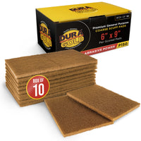 Premium 6" x 9" Gold Coarse Scuff Pads, Box of 10 - Scuffing, Sanding, Paint Primer Prep Adhesion Scratch - Surface Preparation Automotive