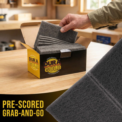 Dura-Gold Premium 6" x 9" Gray Ultra Fine Scuff Pads, Box of 10 - Final Scuffing Sanding, Cleaning, Paint Color Blend Surface Adhesion Paint Prep Auto
