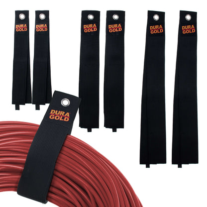 Heavy Duty Extension Cord Organizer Strap Wraps, 6 Pack - Storage Strap Holder for Cords, Hoses, Rope, Cables, Tools - Garage Wall Hanger