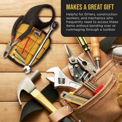 Magnetic Wristband with Super Strong Magnets - Wrist Support Tool Belt that Holds Fasteners, Nails, Screws, Drill Bits - Mechanic, Handyman