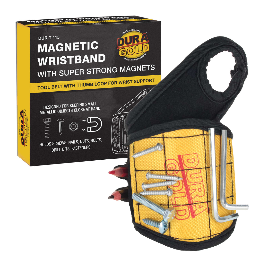 Magnetic Wristband with Super Strong Magnets - Wrist Support Tool Belt that Holds Fasteners, Nails, Screws, Drill Bits - Mechanic, Handyman