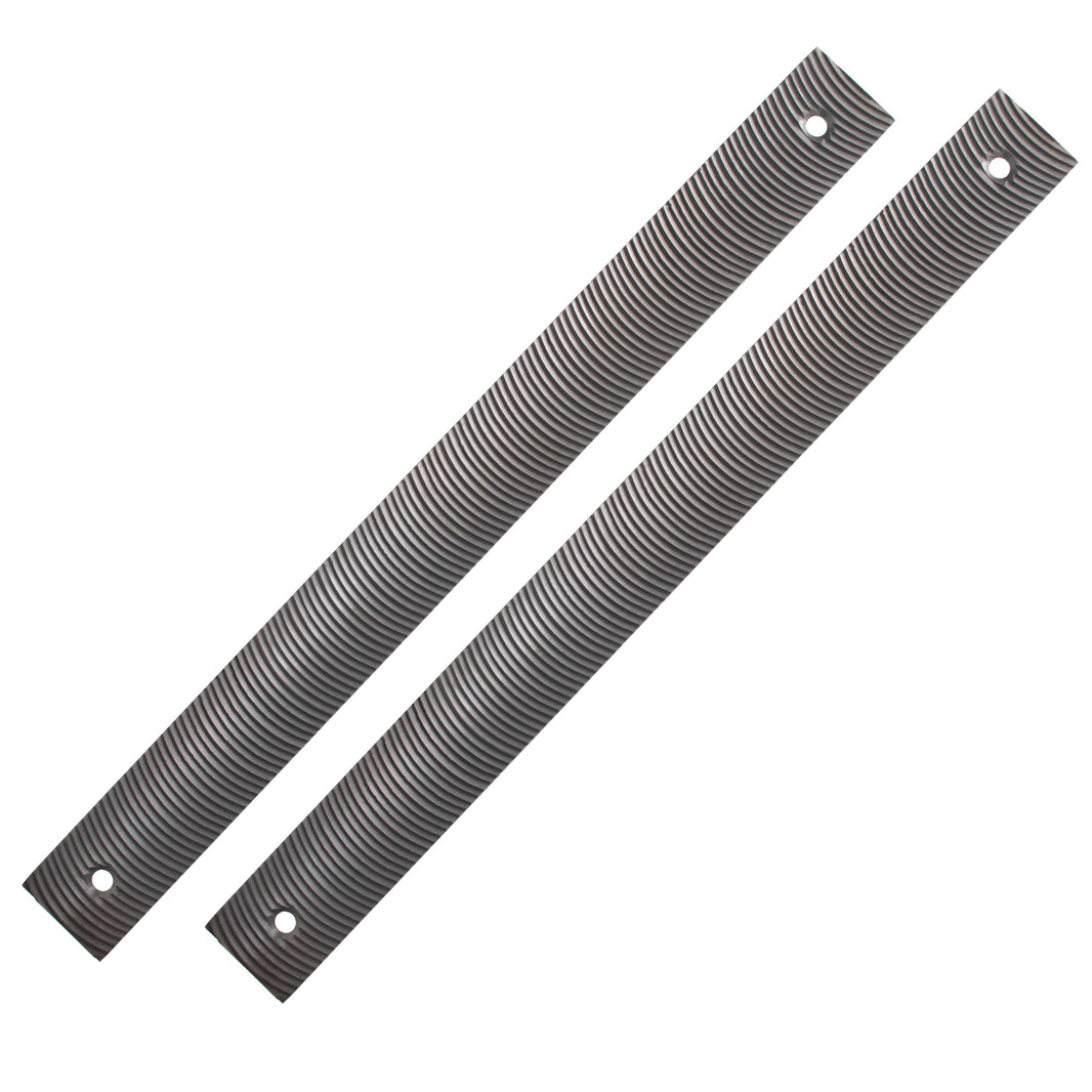 14" Flexible Flat Bastard File Blade, Double-Sided with 9 Teeth Per Inch, Pack of 2 - Mounting Holes for Adjustable Body File Holder